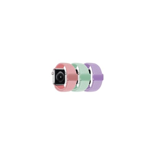 3 Stück Geflochten Ersatzarmband Kompatibel mit Apple Watch 38mm 40mm 41mm 42mm 44mm 45mm 46mm, Elastisch Armbänder mit Magnetisch für iWatch Series 10 9 8 7 6 5 4 3 2 1 SE Mädchen Jungen Kinder 3 Stück Geflochten Ersatzarmband Kompatibel mit Apple Watch 38mm 40mm 41mm 42mm 44mm 45mm 46mm, Elastisch Armbänder mit Magnetisch für iWatch Series 10 9 8 7 6 5 4 3 2 1 SE Mädchen Jungen Kinder von ZOOROO