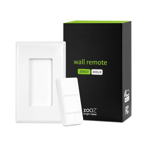 Zooz 800 Series Z-Wave Wandfernbedienung und Szenen-Controller mit großer Reichweite ZEN37 (batteriebetrieben), Weiß, Z-Wave-Hub erforderlich von ZOOZ
