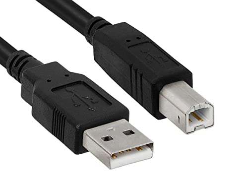 USB-Druckerkabel, USB-A und USB-B-Kabel, Stecker, 1,5 Meter, 3 Meter (3 Meter) von ZOREI