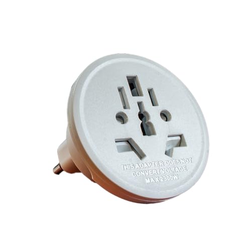 Universeller Reiseadapter nach Italien, Konverter von UK USA China zu italienischem 10A-Stecker (57X57X42mm, EINE Einheit) von ZOREI