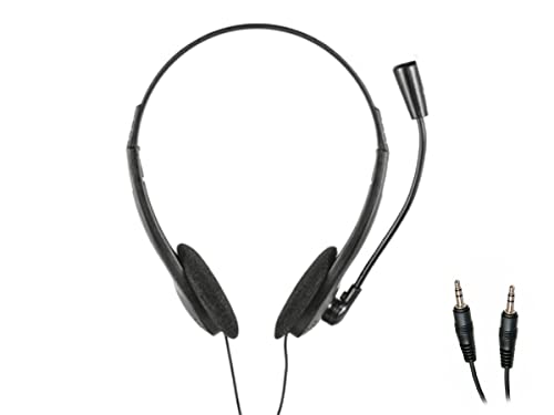 ZOREI Kopfhörer mit Mikrofon für PC, Doppelklinke 3,5 mm, Audio und separates Mikrofon, traditionelle Kopfhörer von ZOREI