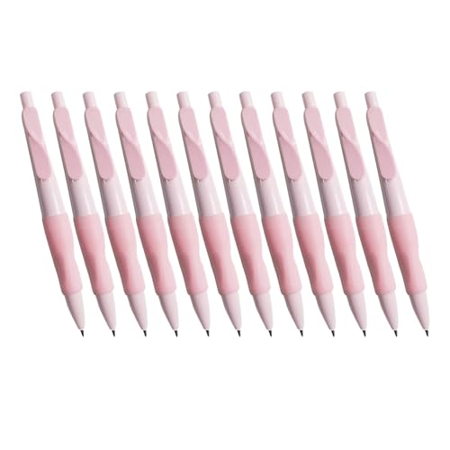 ZORESCOLEO Druckbleistifte mit Spitzer, 2,0 mm, ergonomischer Druckbleistift, bequemer Griff zum Schreiben, Zeichnen, Skizzieren, 12 Stück von ZORESCOLEO