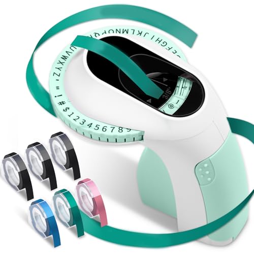 ZORESCOLEO Prägemaschine Beschriftungsgerät 3D Prägegerät Handheld Label Prägegerät Tragbares Prägegerät von ZORESCOLEO
