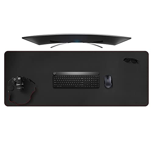 ZORESYN XXL Schreibtischunterlage 150x50cm (Schwarz) | Premium PU-Leder Mousepad mit Anti-Rutsch | Gaming & Büro Tischschoner | Schreibmatte für Homeoffice & PC-Arbeit von ZORESYN