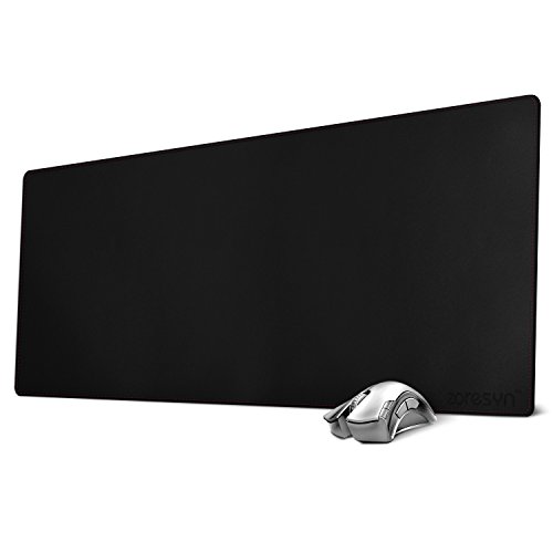 ZORESYN Office Mauspad - Tischschoner - Schreibmatte - XL Gaming Mauspad, Schreibtischunterlage PU Leder Schwarz, 90x40CM von ZORESYN