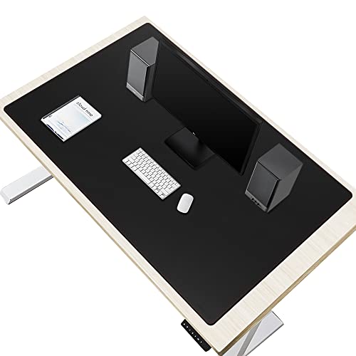 ZORESYN Schreibtischunterlage PU Leder, 120 x 80 cm Tischunterlage, rutschfest Wasserdicht Schreibtischmatte, Mauspad XXL, Schreibtischschutz, Schreibblock für Büro- oder Heimbereich(Schwarz) von ZORESYN