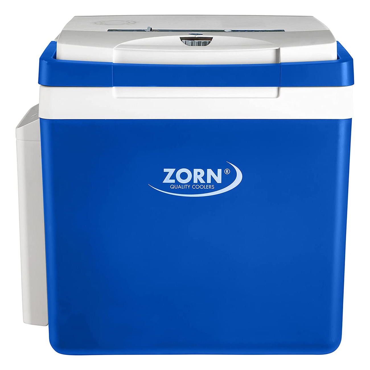 Zorn ZE26 12/230V LNE blau/wei? mit Akku | 25 Litern Fassungsverm?gen | 12 V Anschluss  | Regulierbare Temperatur  | EPS-Isolierung | Mobile K?hlbox | Robust und Sto?fest von ZORN