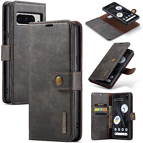 DG.MING Schutzhülle für Google Pixel 8 Pro, echtes Leder, abnehmbare 2-in-1-Handyhülle, magnetische Hülle, Grau DG.MING Schutzhülle für Google Pixel 8 Pro, echtes Leder, abnehmbare 2-in-1-Handyhülle, magnetische Hülle, Grau von ZORSOME