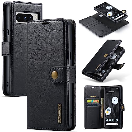 DG.MING Schutzhülle für Google Pixel 8 Pro, echtes Leder, abnehmbare 2-in-1-Handyhülle, magnetische Hülle, Schwarz DG.MING Schutzhülle für Google Pixel 8 Pro, echtes Leder, abnehmbare 2-in-1-Handyhülle, magnetische Hülle, Schwarz von ZORSOME
