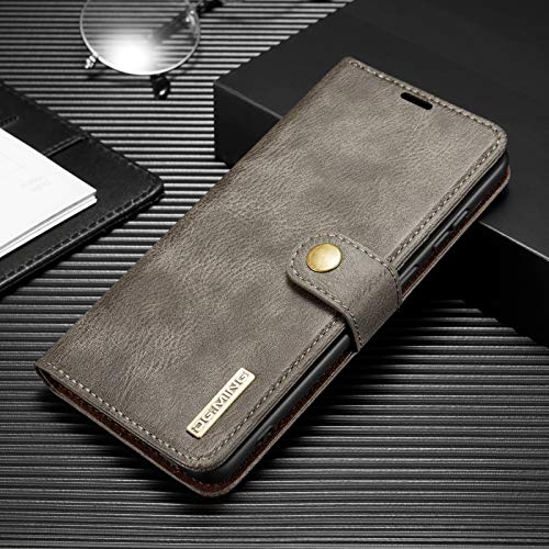 DG.MING Schutzhülle für Samsung Galaxy A52 5G, echtes Leder, abnehmbare 2-in-1-Spaltlederhülle, magnetische Tasche von ZORSOME