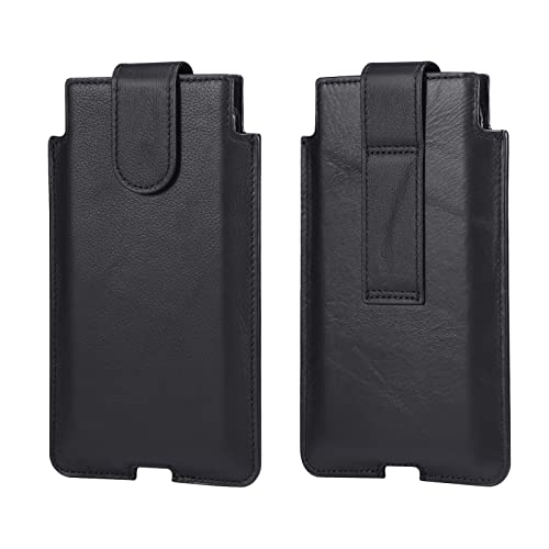 Handy-Holster für Samsung Galaxy S23 S22 S21 S20 Ultra,Note20 Ultra,S21 Ultra, vertikale Premium-Echtleder-Gürteltasche, Holster mit Gürtelschlaufe für Sony Xperia Pro, 1 III, 1 II von ZORSOME