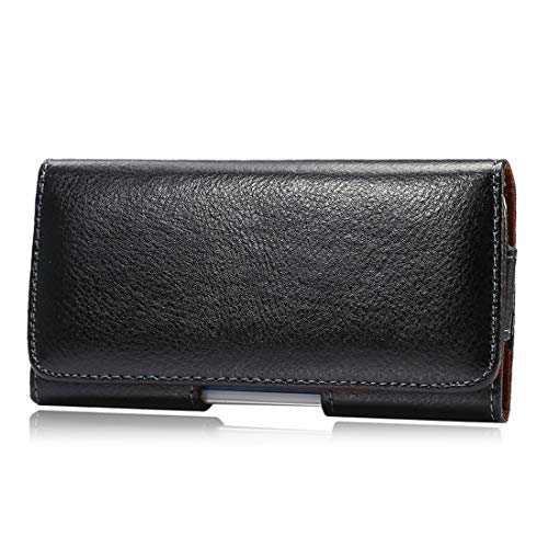 Horizontales Premium-Echtleder-Handy-Holster für iPhone 12, 12Pro (6.1), 11 XR, Gürtelschlaufe mit Clip-Tasche für Samsung S20 5G, Note 10 von ZORSOME