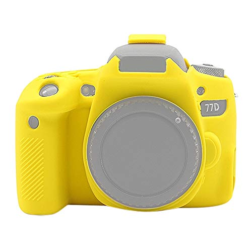 Kameratasche für Canon EOS 77D, Silikon-Gummi, Kameragehäuse, Schutzhülle für Canon EOS 77D, Gelb von ZORSOME