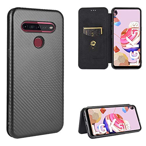 Klapphülle für LG K41S/K51S, Kohlefaser PU + TPU Hybrid Case Stoßfest Wallet Case Cover mit Gurt und Ständer Klapphülle für LG K41S/K51S, Kohlefaser PU + TPU Hybrid Case Stoßfest Wallet Case Cover mit Gurt und Ständer von ZORSOME