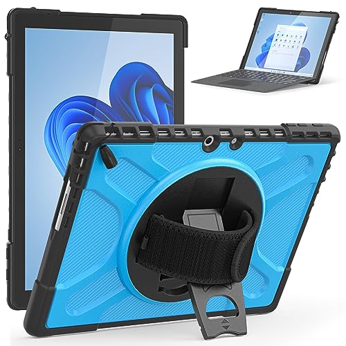 Kompatibel mit Microsoft Surface Pro 9 / Pro10 / Pro11 13 Zoll Hülle, strapazierfähig, stoßfest, mit 360° drehbarem Ständer und Handschlaufe, kompatibel mit Typ-Cover-Tastatur, Blau Kompatibel mit Microsoft Surface Pro 9 / Pro10 / Pro11 13 Zoll Hülle, strapazierfähig, stoßfest, mit 360° drehbarem Ständer und Handschlaufe, kompatibel mit Typ-Cover-Tastatur, Blau von ZORSOME