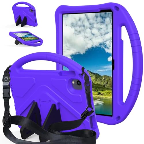 Kompatibel mit Urao C107 25,7 cm (10,1 Zoll) Jeazans OC101/C107 Android 2024 Tablet-Hülle für Kinder – langlebig, leicht, EVA, stoßfest, mit Griff, Standabdeckung, Violett von ZORSOME
