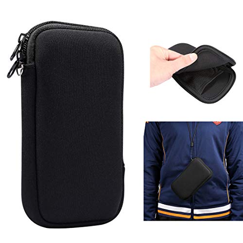 Neopren-Handy-Tasche für Samsung Galaxy S23 S22 S21 S20 Ultra,17,5 cm (6,9 Zoll), universelle Handy-Tasche mit Reißverschluss, Umhängeband für iPhone 15 Pro Max von ZORSOME