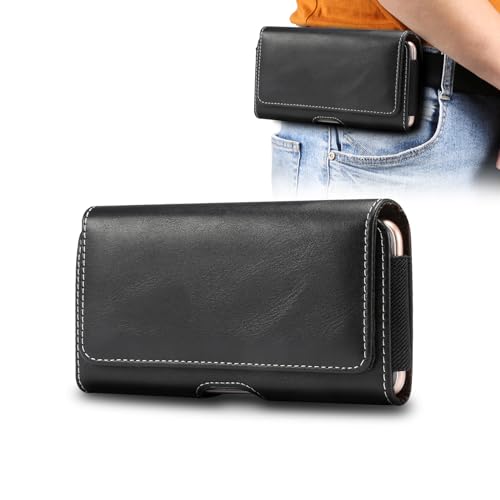 Premium-Leder-Handy-Gürtelholster für Google Pixel 8A/7A/6A, für Samsung S24/S23/S22 Plus S24 FE, Herren-Holster, Handytasche, horizontal von ZORSOME