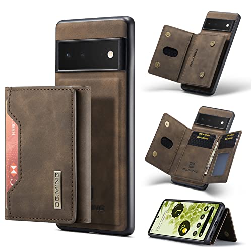Schutzhülle für Google Pixel 6Pro, 2-in-1, abnehmbare Lederhülle für Google Pixel 6Pro, magnetische Brieftaschen-Schutzhülle mit Ständer + Kartenhalter, Kaffee Schutzhülle für Google Pixel 6Pro, 2-in-1, abnehmbare Lederhülle für Google Pixel 6Pro, magnetische Brieftaschen-Schutzhülle mit Ständer + Kartenhalter, Kaffee von ZORSOME