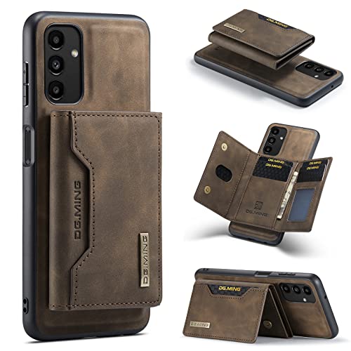 Schutzhülle für Samsung Galaxy A13 4G, 2-in-1, abnehmbare Lederhülle für Samsung Galaxy A13 4G, magnetische Brieftaschen-Schutzhülle mit Ständer + Kartenhalter, Kaffee von ZORSOME