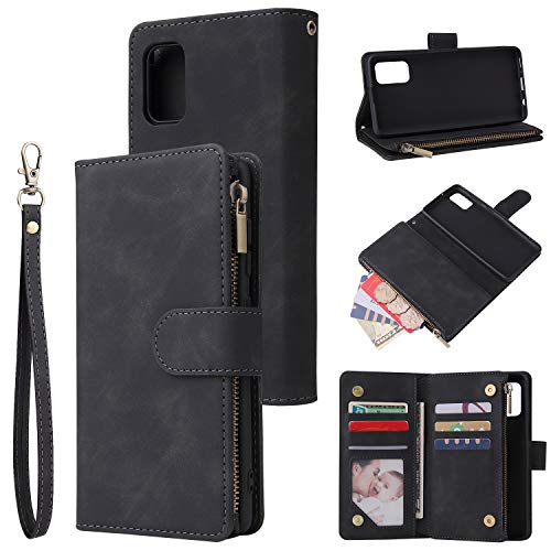 Schutzhülle für Samsung Galaxy A41, aus hochwertigem PU-Leder, mit Standfunktion, mit Ausweis- und Kreditkartenschlitzen und Handschlaufe Schutzhülle für Samsung Galaxy A41, aus hochwertigem PU-Leder, mit Standfunktion, mit Ausweis- und Kreditkartenschlitzen und Handschlaufe von ZORSOME