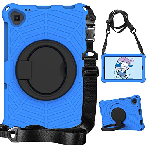 Schutzhülle für Xiaomi Mi Pad 4 Plus (10,1 Zoll) Tablet-Hülle für Kinder – EVA-leicht, stoßfest, 360° drehbarer Griff, Ständer, robuste Abdeckung, mit Schultergurt, Blau von ZORSOME