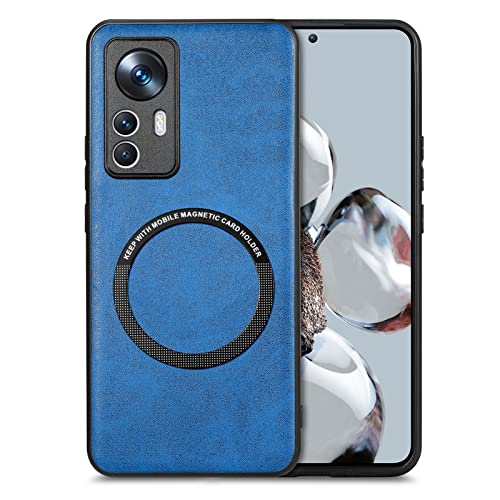 Schutzhülle für Xiaomi Poco F5 Pro/Redmi K60/K60 Pro, reine Farbe, leicht, magnetisch, PU-Leder, für Xiaomi Poco F5 Pro/Redmi K60/K60 Pro, unterstützt kabelloses Laden und Brieftasche, Blau von ZORSOME