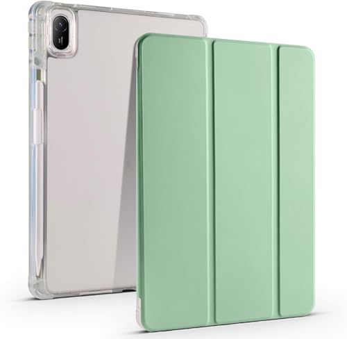 Schutzhülle für Xiaomi Redmi Pad Pro 12,1 Zoll (30,7 cm), transparente Rückseite, mit Standfunktion, Stifthalter, stoßfest, mit automatischer Wake-/Sleep-Funktion, Mintgrün von ZORSOME