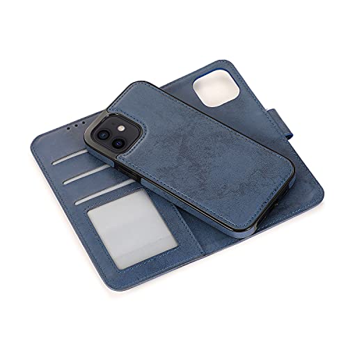 Schutzhülle für iPhone 12 Pro, magnetisch, abnehmbar, PU-Leder, Klappetui, für iPhone 12 Pro, Kartenschlitz, Handgelenkschlaufe, Blau Schutzhülle für iPhone 12 Pro, magnetisch, abnehmbar, PU-Leder, Klappetui, für iPhone 12 Pro, Kartenschlitz, Handgelenkschlaufe, Blau von ZORSOME