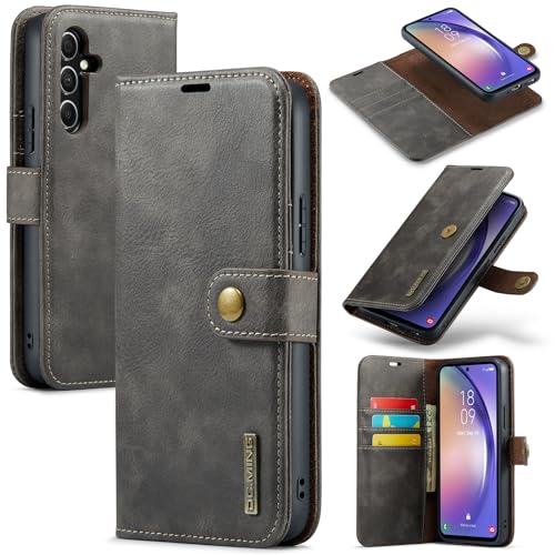 ZORSOME DG.MING Schutzhülle für Samsung Galaxy A35 5G aus echtem Leder, abnehmbare 2-in-1-Schutzhülle aus Spaltleder, mit Magnetverschluss, Grau ZORSOME DG.MING Schutzhülle für Samsung Galaxy A35 5G aus echtem Leder, abnehmbare 2-in-1-Schutzhülle aus Spaltleder, mit Magnetverschluss, Grau von ZORSOME