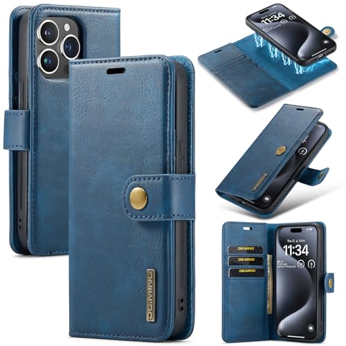 ZORSOME DG.MING Schutzhülle für iPhone 15 Pro Max, echtes Leder, abnehmbare 2-in-1-Handyhülle, magnetische Hülle, Blau ZORSOME DG.MING Schutzhülle für iPhone 15 Pro Max, echtes Leder, abnehmbare 2-in-1-Handyhülle, magnetische Hülle, Blau von ZORSOME