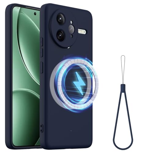 ZORSOME Schutzhülle für Redmi K80 Pro, einfache Farbe, unterstützt Magnetring, dünn, dünn, Flüssigsilikon, weiches Gummi-Gel, TPU, vollständiger Kameraschutz, Blau von ZORSOME