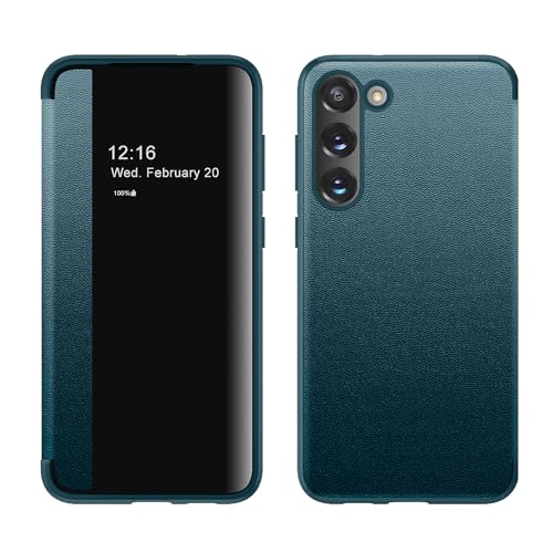 ZORSOME Schutzhülle für Samsung Galaxy S21 Ultra Smart Clear View Cover, ultradünne Leder-Klappschutzhülle für Samsung Galaxy S21 Ultra, Grün von ZORSOME