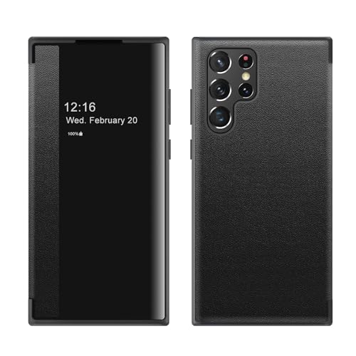 ZORSOME Schutzhülle für Samsung Galaxy S23 Ultra Smart Clear View, ultradünne Leder-Klappschutzhülle für Samsung Galaxy S23 Ultra, Schwarz ZORSOME Schutzhülle für Samsung Galaxy S23 Ultra Smart Clear View, ultradünne Leder-Klappschutzhülle für Samsung Galaxy S23 Ultra, Schwarz von ZORSOME