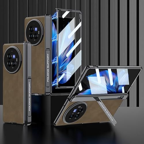 ZORSOME Schutzhülle für Vivo X Fold 3 Pro, Ganzkörper-Schutzhülle mit magnetischem Scharnierschutz, Displayschutzfolie und Ständer, luxuriöses Leder, stoßfest, Braun ZORSOME Schutzhülle für Vivo X Fold 3 Pro, Ganzkörper-Schutzhülle mit magnetischem Scharnierschutz, Displayschutzfolie und Ständer, luxuriöses Leder, stoßfest, Braun von ZORSOME