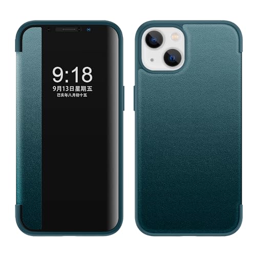 ZORSOME Schutzhülle für iPhone 14, Smart Clear View, ultradünn, Leder, Flip Schutzhülle für iPhone 14, Grün ZORSOME Schutzhülle für iPhone 14, Smart Clear View, ultradünn, Leder, Flip Schutzhülle für iPhone 14, Grün von ZORSOME