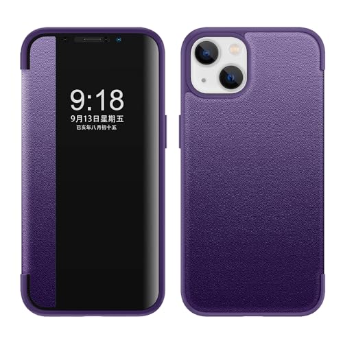 ZORSOME Schutzhülle für iPhone 14, Smart Clear View, ultradünn, Leder, Flip Schutzhülle für iPhone 14, Violett ZORSOME Schutzhülle für iPhone 14, Smart Clear View, ultradünn, Leder, Flip Schutzhülle für iPhone 14, Violett von ZORSOME