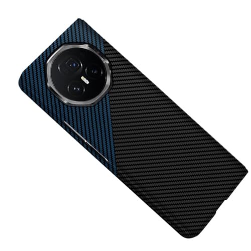 ZORSOME Stoßfeste Schutzhülle für Honor Magic V3 W, Kohlefaser, ultradünne Schutzhülle für Magic V3 [Snap-on Case], Schwarz + Blau von ZORSOME