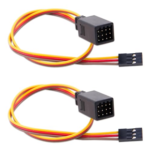 ZORZA Servo-Splitterkabel, 1-auf-4-Y-Kabelbaum, Splitterkabel für ferngesteuerte Autos, Flugzeuge, Drohnen für Empfänger, Servo ESC und Lüfteranschluss (Stecker auf Buchse), 2 Stück von ZORZA