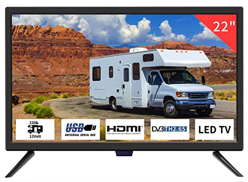TV 22 Zoll,HD 1080P TV Mit Digitalen Tunern DVB-T2 Freeview Empfangen Sie,12Volt TV Mit HDMI,USB,RCA,VGA Eingängen Für zu Schlafzimmer, Wohnmobile TV 22 Zoll,HD 1080P TV Mit Digitalen Tunern DVB-T2 Freeview Empfangen Sie,12Volt TV Mit HDMI,USB,RCA,VGA Eingängen Für zu Schlafzimmer, Wohnmobile von ZOSHING