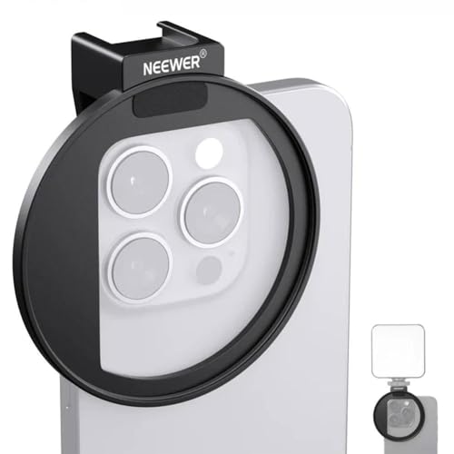 67 mm Clip-On-Filter-Set für Handy und Kamera, Objektiv-Filterclip mit Zubehörschuh-Halterung, optische Brille und Polymer-Sicherheitsfilterfolie von ZOUBAOQ