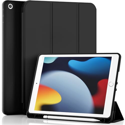 ZOVEEK iPad 9. / 8. / 7. Generation 10,2 Zoll Hülle mit Stifthalter, magnetisch klappbarer Ständer Abdeckung für iPad 25,9 cm (10,2 Zoll) 2021/2020/2019, 9. Generation iPad Smart Folio Case von ZOVEEK