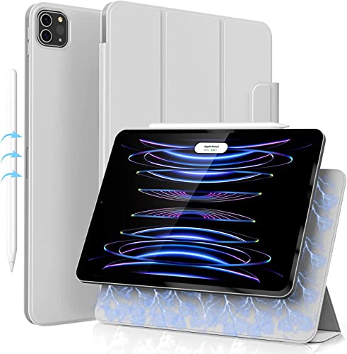 ZOYU Hülle , Case für iPad Pro 11 2022/2021/2020, Automatischer Schlaf/Aufwachen, Magnetisch Abnehmbare Smart Folio Verstellbare rutschfeste Zoll, Grau von ZOYU