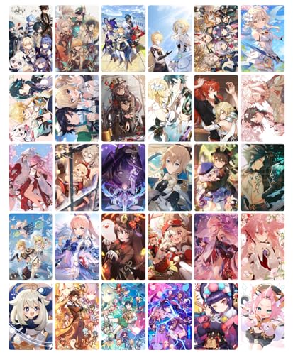 Genshin Impact Postkarten, Anime-Postkarten, Genshin Impact Postkarten-Sets, Genshin Impact Karten, Genshin Impact Manga (D) von ZPPLD