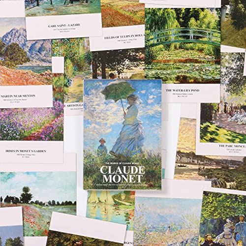 ZPPLD 30 Postkarten,Kunstpostkarten,berühmte Gemäldepostkarten,Postkarten Vintage,Postkarte,Landschaftspostkarten,Postkarten für Freunde und Klassenkameraden (Monet) von ZPPLD