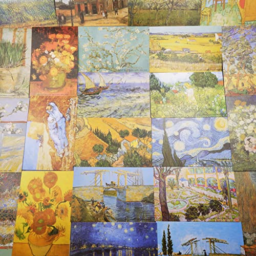 ZPPLD 30 Postkarten,Kunstpostkarten,berühmte Gemäldepostkarten,Postkarten Vintage,Postkarte,Landschaftspostkarten,Postkarten für Freunde und Klassenkameraden (Van Gogh) von ZPPLD