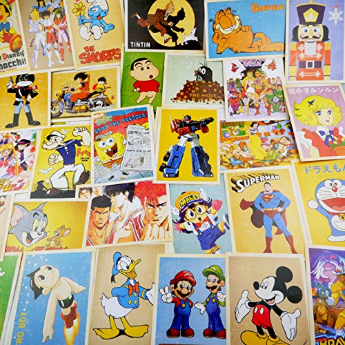 ZPPLD 32 Blatt Postkarten,Anime Postkarten,Postkarten Set,Vintage Postkarten,Geschenke für Anime-Liebhaber,Anime-Postkarte für Kinder,(14X10 CM)(32 Stück) von ZPPLD