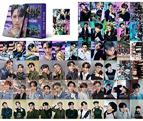 ZPPLD Stray Kids Photocards,54Pcs Stray Kids Lomo Cards Stray Kids The Sound Neue Album Karten, Kpop StrayKids Cards,StrayKids Fotokarten von ZPPLD