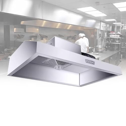 1000 CFM Kommerzielle Dunstabzugshaube Reiniger Integrierte Kleines Restaurant Grill Umweltschutz Pumpen Niedrige Luftemissionen (Color : 80 * 60 * 45, Größe: 680W) von ZPRMMN