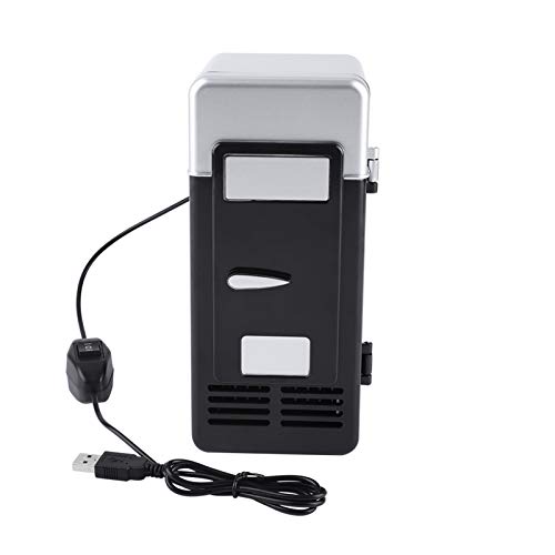 ZPSHYD Mini-USB-Kühlschrank, geführte persönliche Kühlschrank-Kühler-Heizung für die Verwendung im Reise-Auto-Büro(Schwarz) von ZPSHYD
